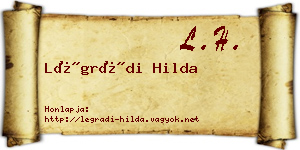 Légrádi Hilda névjegykártya